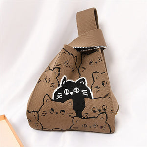 Hidden Cat Knitted Bag