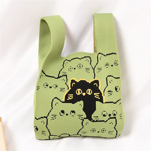 Hidden Cat Knitted Bag