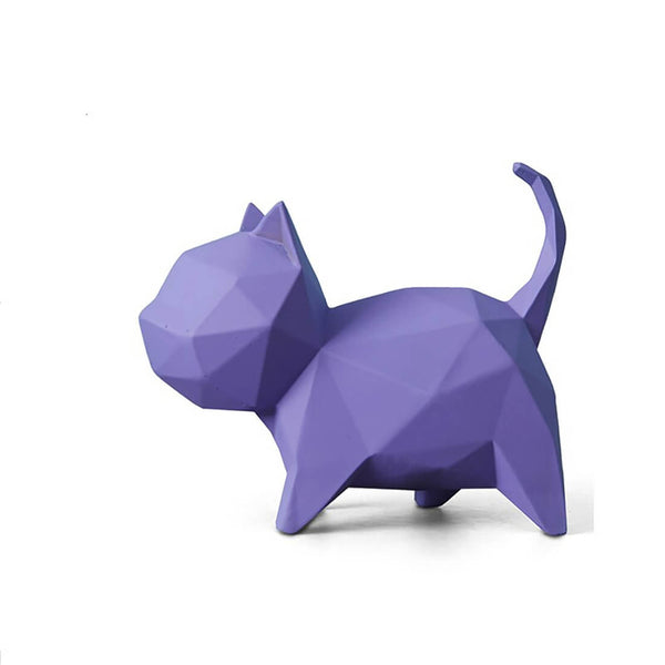 Load image into Gallery viewer, Geometric Playful Cat Figurine
