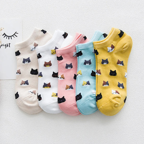 Load image into Gallery viewer, Little Cat Face Socks Set
