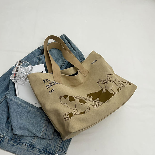 Load image into Gallery viewer, Bathing Cats Canvas Bag
