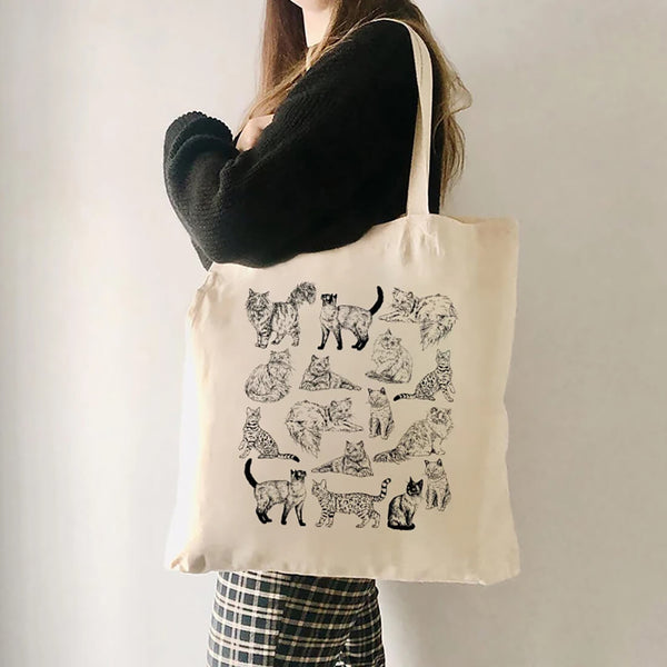 Load image into Gallery viewer, &quot;Cats, and cats!&quot; Tote Bag
