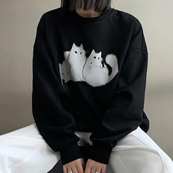 Load image into Gallery viewer, Shadow of Cat Sweatshirt
