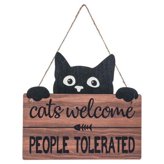 "Cats Welcome" Decorative Sign