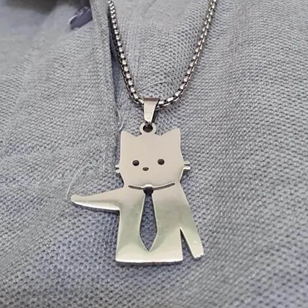 Load image into Gallery viewer, &quot;No Working!&quot; Cat Necklace
