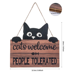 "Cats Welcome" Decorative Sign