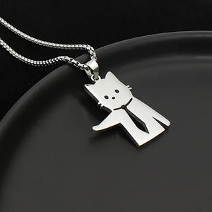 "No Working!" Cat Necklace