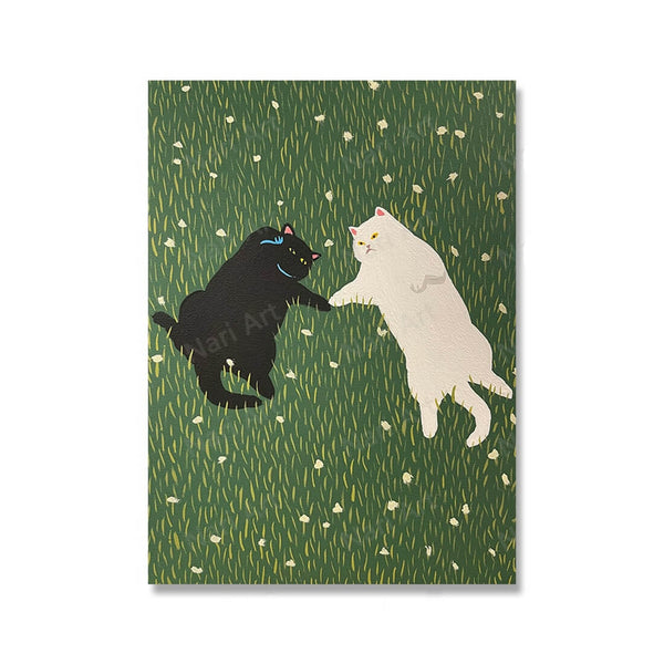 Load image into Gallery viewer, Cats on Grass Wall Art

