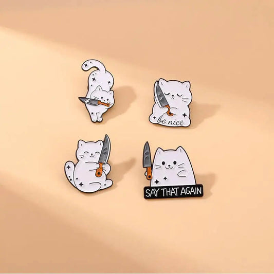 Killer Cute Cat Pin Set