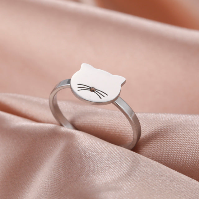 Cat face ring best sale