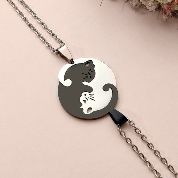 Load image into Gallery viewer, Yin Yang Cat Necklace
