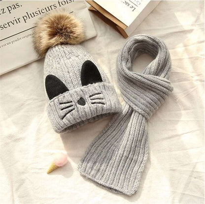 Cat Winter Hat Set