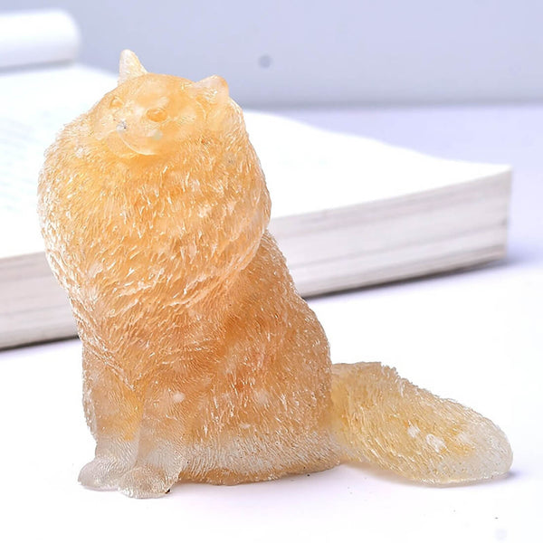 Load image into Gallery viewer, &quot;Fluffy&quot; Quartz Crystal Cat
