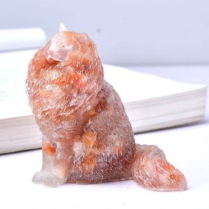 "Fluffy" Quartz Crystal Cat