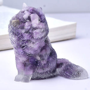 "Fluffy" Quartz Crystal Cat