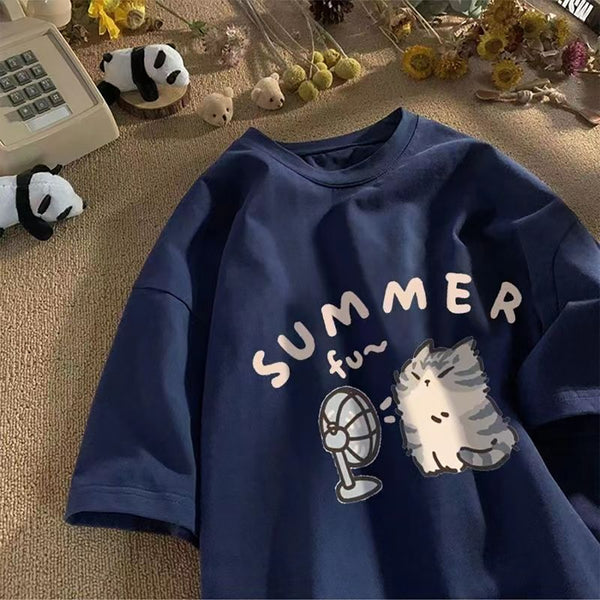 Load image into Gallery viewer, Hot Summer Cat T-Shirt
