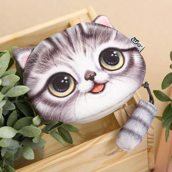 Load image into Gallery viewer, Adorable Cat Face Pouch
