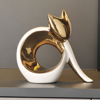 Artistic Cat Figurine