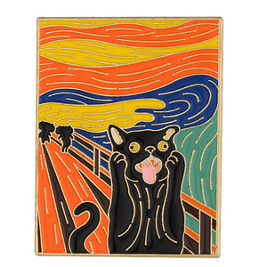Van Gogh Cat Pin