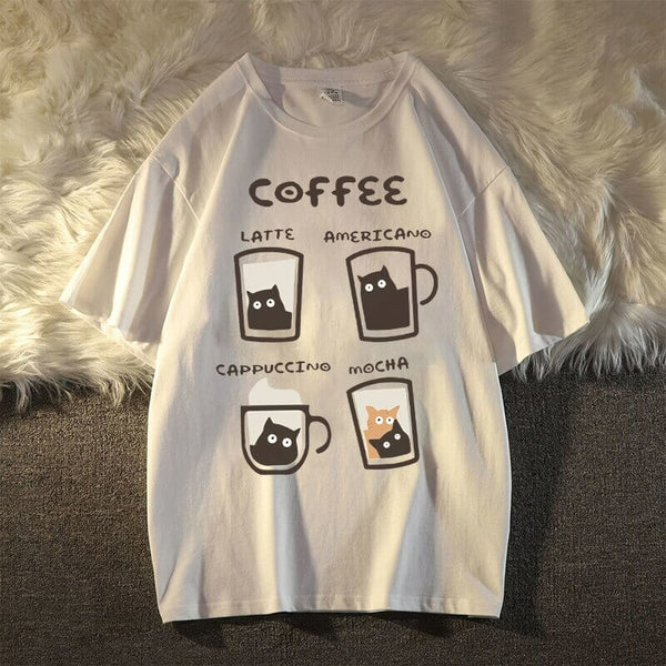 Load image into Gallery viewer, Cat Coffee T-Shirt

