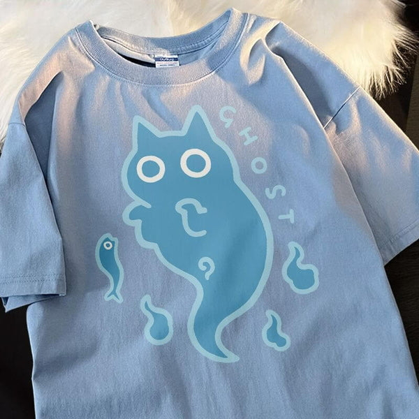 Load image into Gallery viewer, Ghostly Cat T-Shirt
