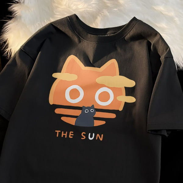 Load image into Gallery viewer, Sun/Moon Cat T-Shirt
