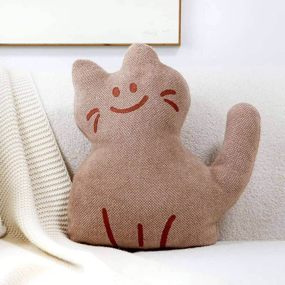 Adorable Cat Throw Pillow