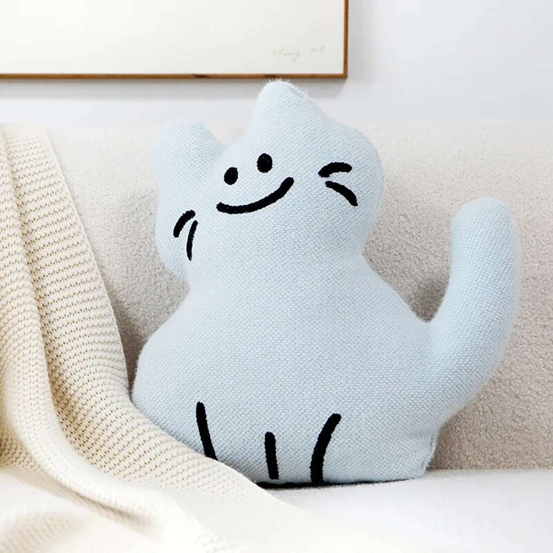 Adorable Cat Throw Pillow