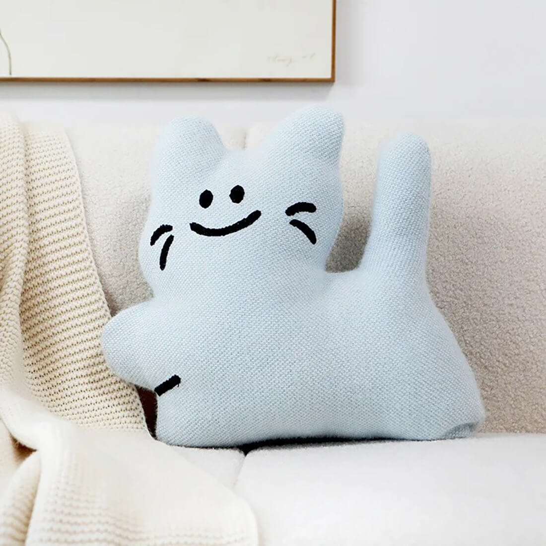 Adorable Cat Throw Pillow