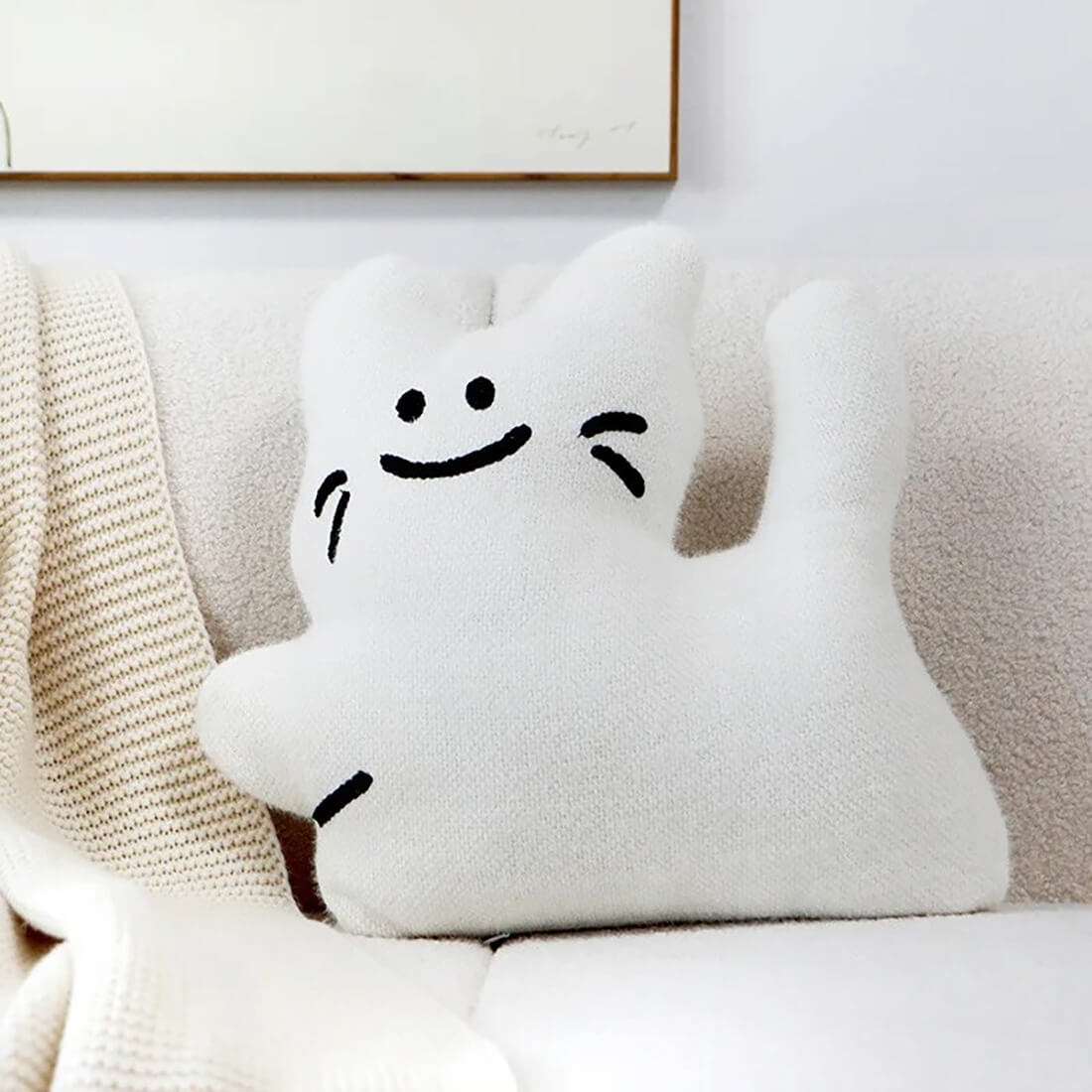 Adorable Cat Throw Pillow