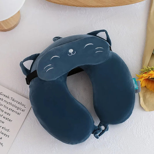 Kawaii Kitty Travel Pillow Set