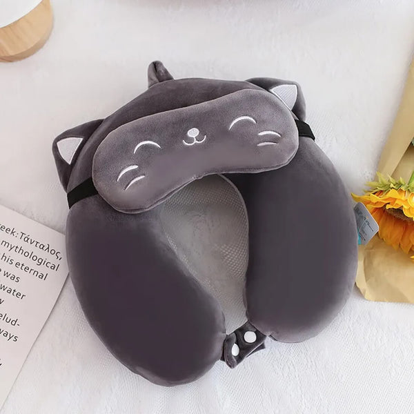 Load image into Gallery viewer, Kawaii Kitty Travel Pillow Set
