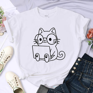 Laptop Cat T-Shirt