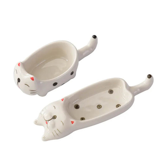 Sleepy Cat Dish Set