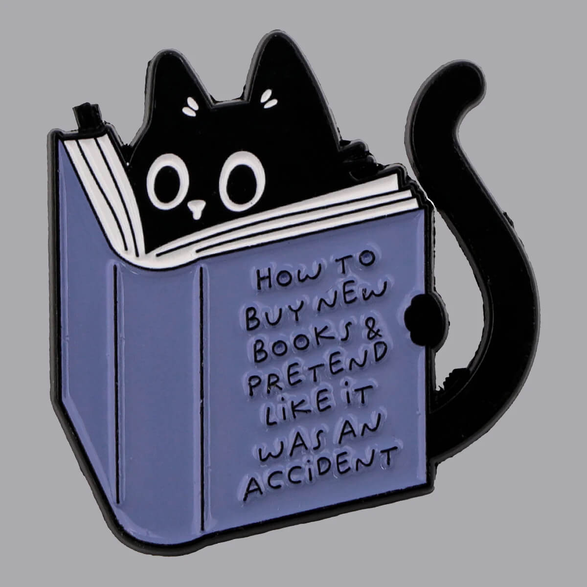 Bookworm Cat Pin