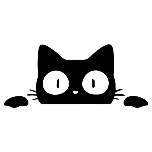 Peeking Cat Car Decal