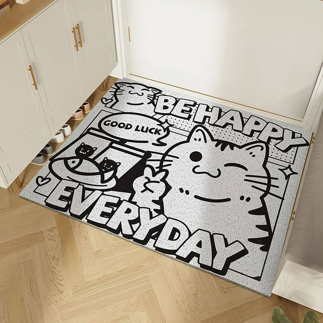 Cat Gun Rug Comic Cat Rug – Meoweirdo