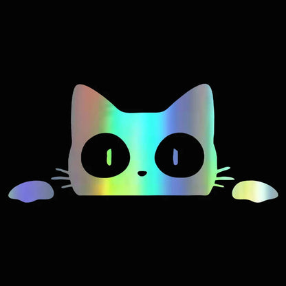 Peeking Cat Car Decal