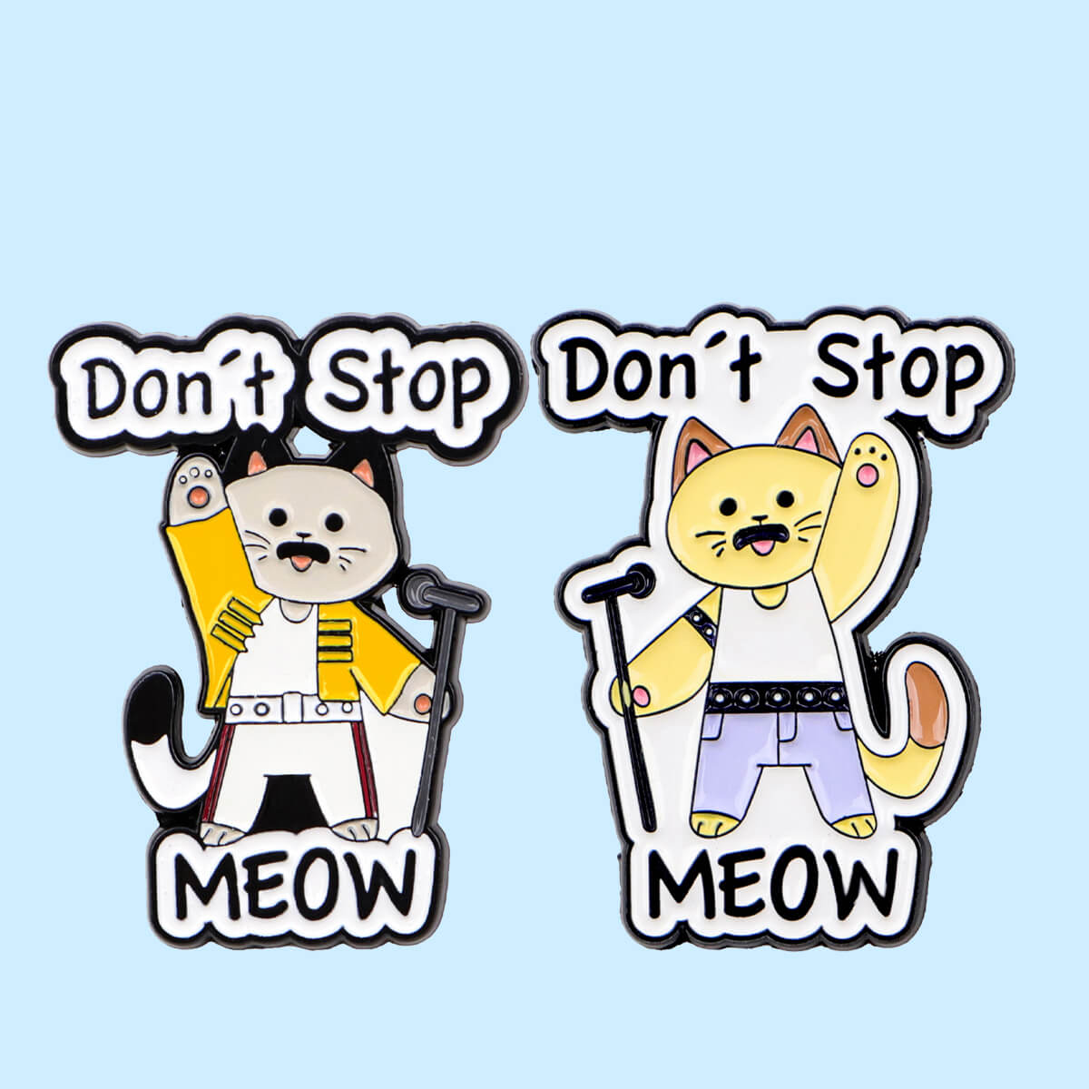 Don't Stop Meow Pin Set