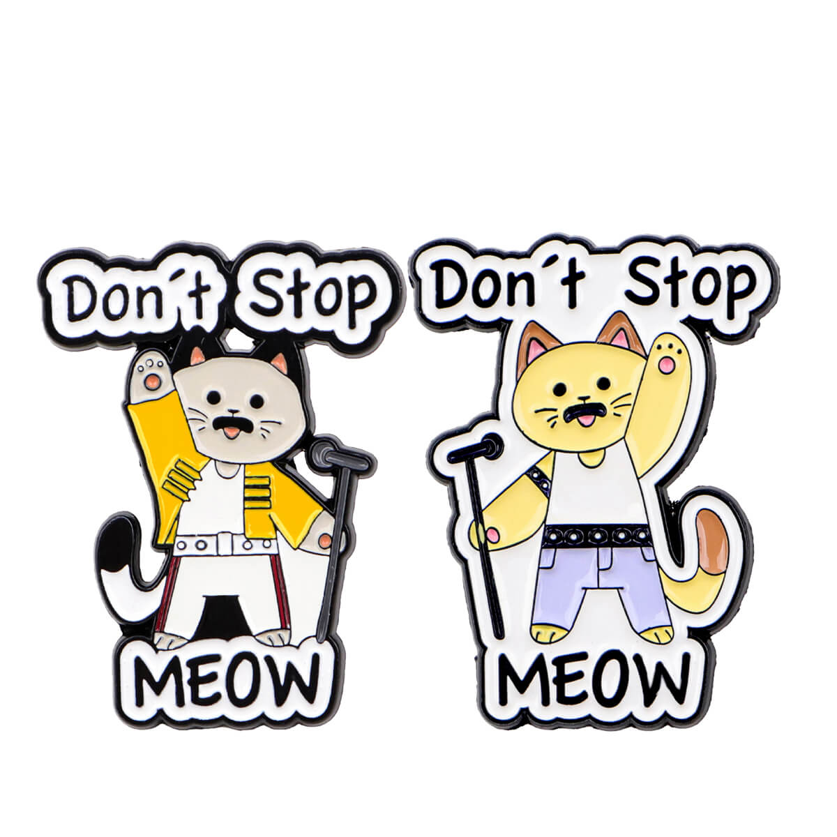 Don't Stop Meow Pin Set