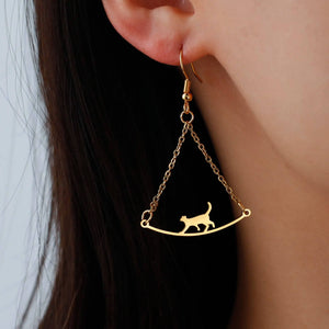 Walking Cat Earrings