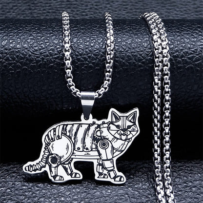 Robot Cat Necklace