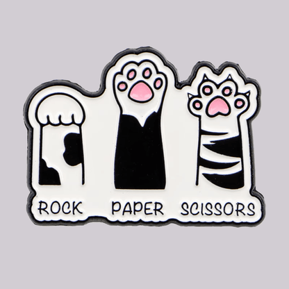 "Paw Rock Paper Scissors" Pin