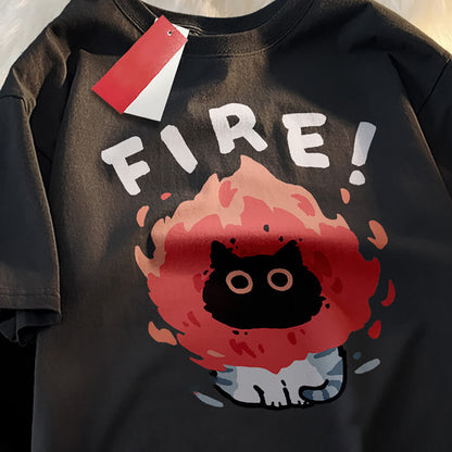 Fire! Cat T-Shirt