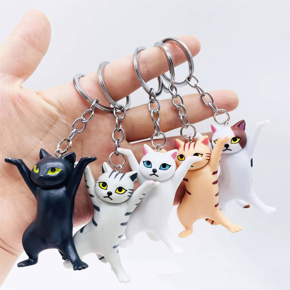 Dancing Cat Keychain