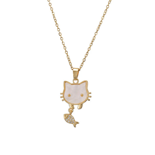 "Got the fish!" Cat Necklace