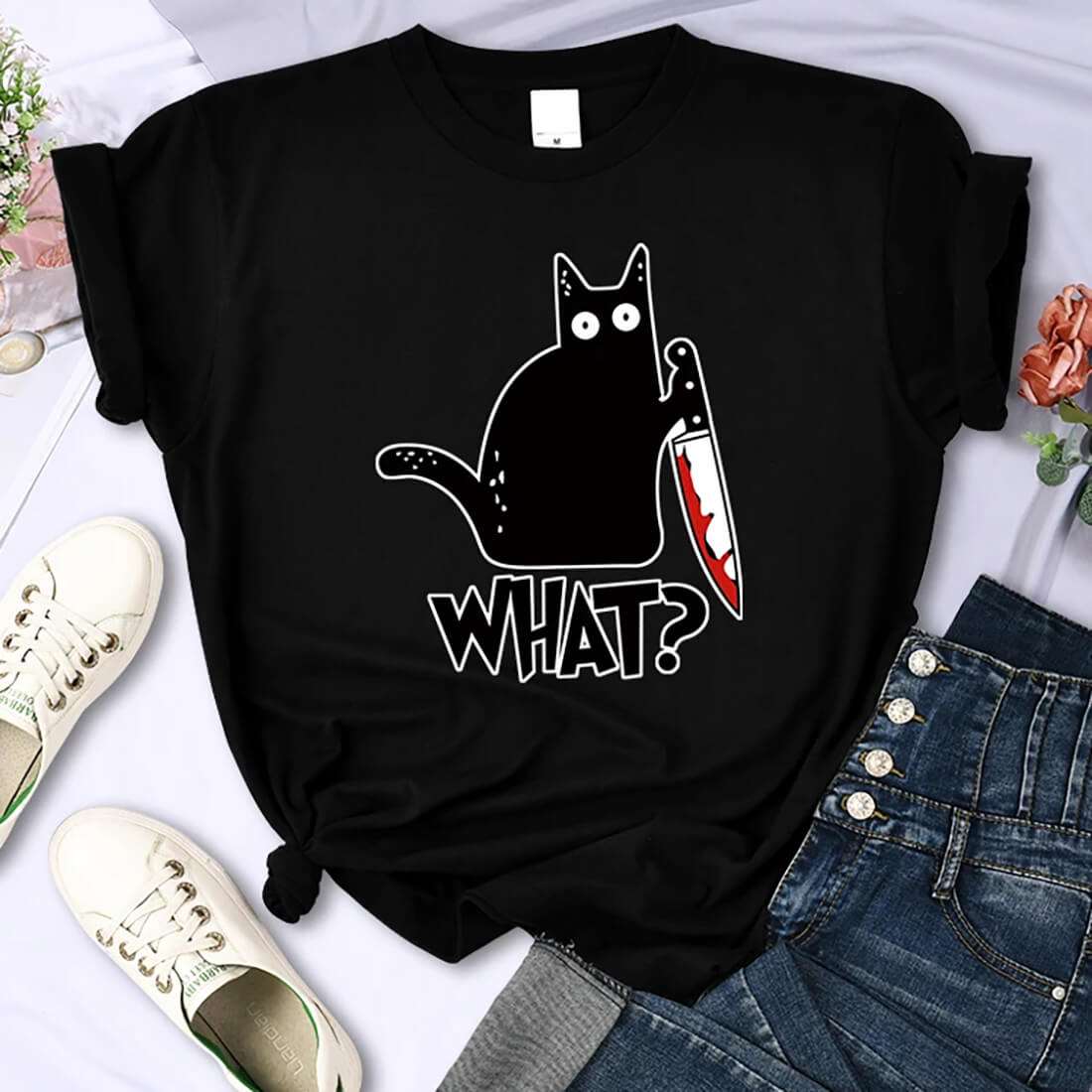 "What?" Cat Mini T-Shirt