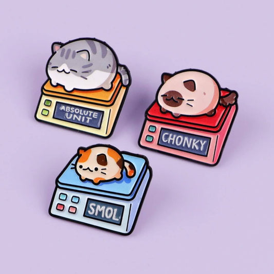 "Cat Scale Trio" Pin Set