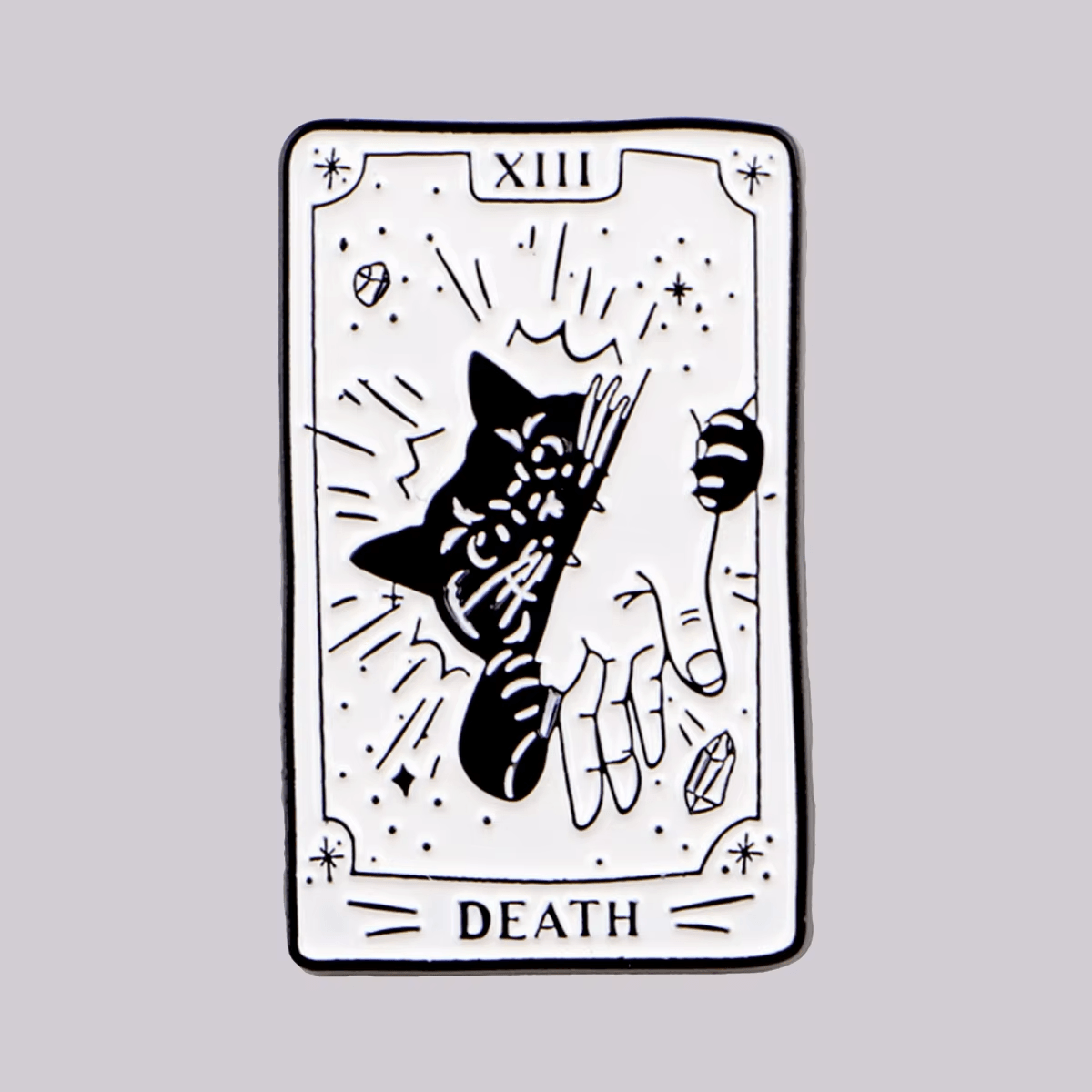 "Death (XIII)" Tarot Cat Pin