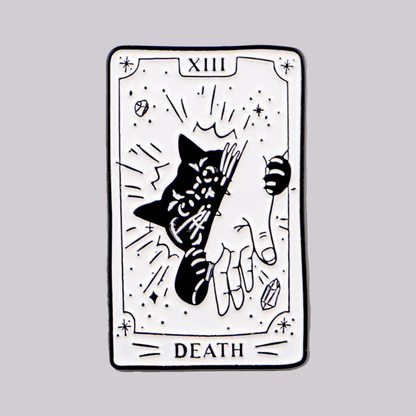 "Death (XIII)" Tarot Cat Pin